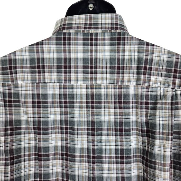 Peter Millar Mens Plaid Button-Up Shirt Extra Large Cotton Long Sleeve Casual - Picture 4 of 8